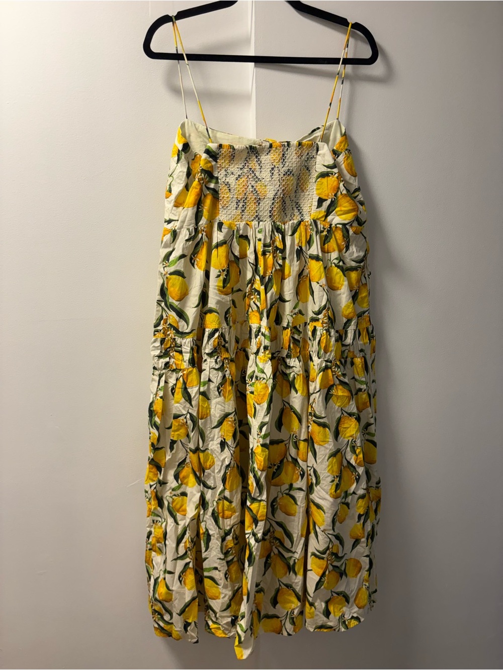 J. Crew 16 Limoncello Lemon Print Cotton Tiered Summer Plus Sundress 1X - Picture 9 of 16